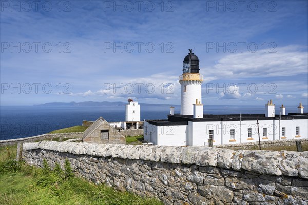 Dunnet Head Lighthouse at the northernmost point of the British Main Island, County Caithness,