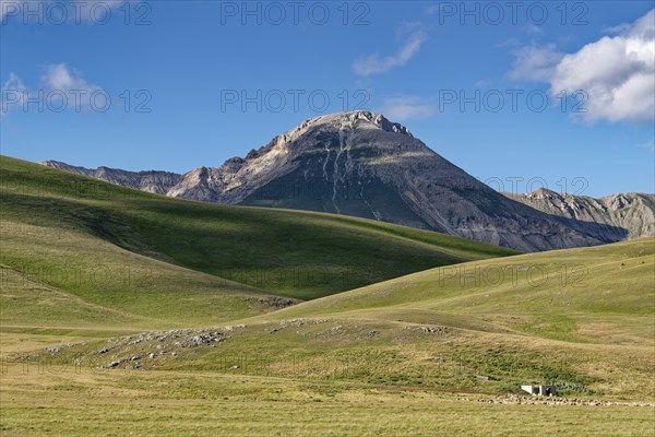 Mountain landscape around the Campo Imperatore high plateau in the Gran Sasso and Monti della Laga