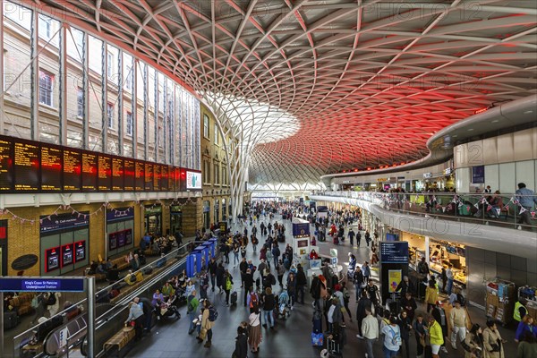 Ticket hall of King's Cross Station in London, Great Britain