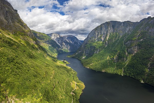 Naeroyfjord, branch of the Sognefjord, Norway, Europe