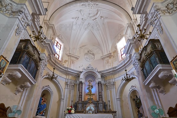 Altar, super wide angle, interior, Chiesa Madre di Maria SS. Immacolata, church, Favignana town,