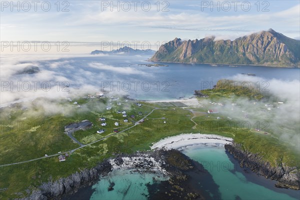 Fishing village Hovden, Langoya Island, Vesteralen Archipelago, Norway, Europe
