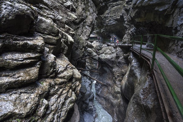 River Breitach and Breitachklamm gorge near Oberstdorf, OberallgÃ¤u, AllgÃ¤u, Bavaria, Germany,