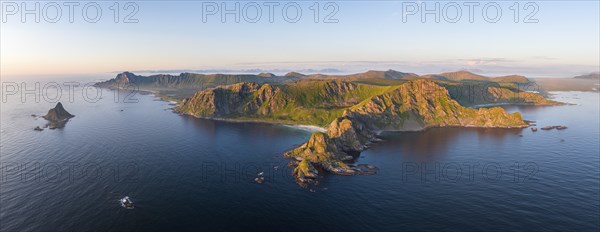 Coast, fjords and mountains, Matinden mountain, Bleik, Andoya island, Vesteralen archipelago,