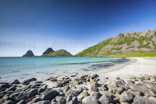 Sandvika beach near Nykvag, Langoya island, Vesteralen archipelago, Norway, Europe