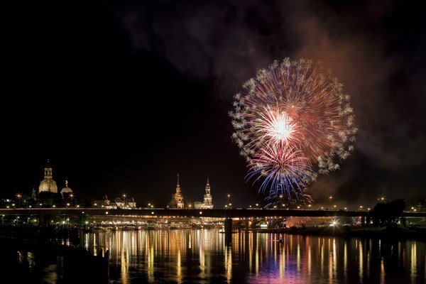 Breathtaking firework displays enchant the city skyline at night. Here is the big firework display