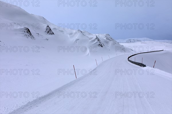 Western road on the island of Mageroya towards the North Cape, Troms og Finnmark, Norway, Europe