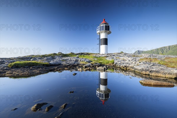 Lighthouse on Andoya Island, Vesteralen, Norway, Europe