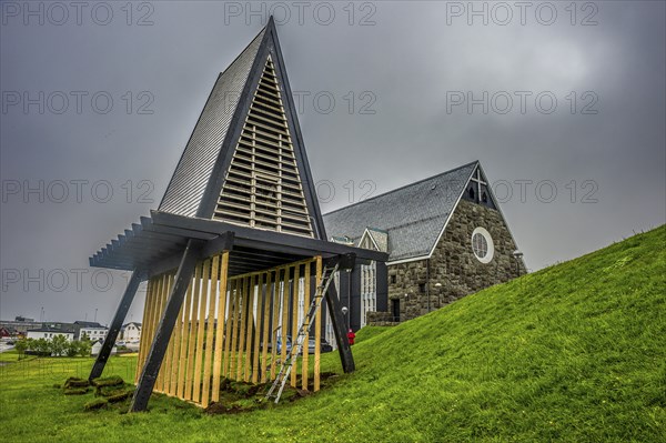 Christianskirkjan (Christian's Church), modern church building, KlaksvÃ­k, Faroe islands, Denmark,