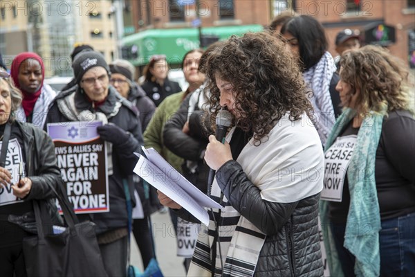 Detroit, Michigan USA, 7 November 2023, Members and supporters of Jewish Voice for Peace held a