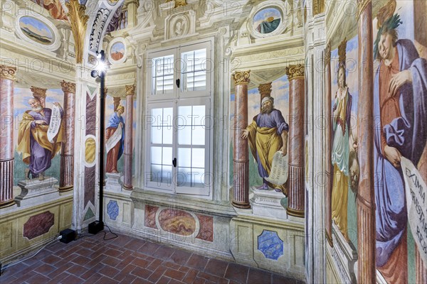 Frescoes in the Peace Room, Painter Sebastiano Taricco, Saletta chiamata del Silenzio, Palazzo