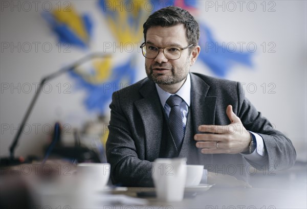 Marco Buschmann (FDP), Bundesminister der Justiz, aufgenommen im Rahmen eines Interview fue NBR in