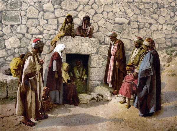 Das Grab des Lazarus, Bethany, Heiliges Land, Westjordanland, ca. 1890, Historic, digitally