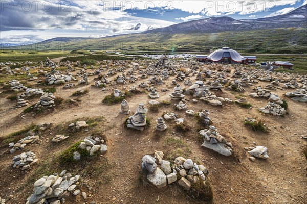 Polar center (Polarsirkelsenteret) at the Arctic Circle at road E6, 66.33 degree north, Saltfjell,