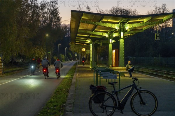 The Nordbahntrasse, a cycle path, footpath, on a former 22 km long railway line, along the
