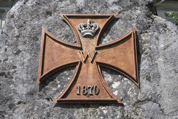 Iron cross from 1870, King Wilhelm I. Salem Castle, former imperial abbey, former monastery of