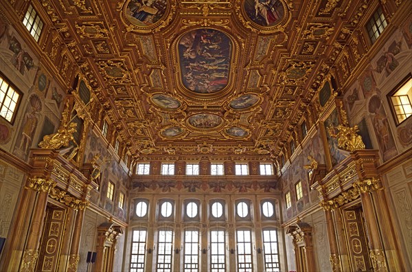 Europe, Germany, Bavaria, Swabia, Augsburg, Rathausmarkt, Town Hall, Renaissance, built 1615 to