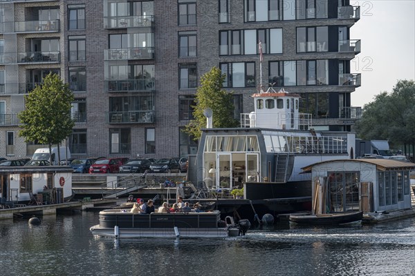 Sluseholmen neighbourhood, on an artificial island, houseboat, former industrial area, now a new