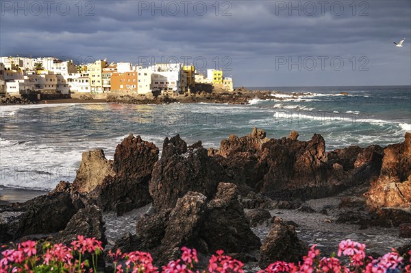 Playa Maria Jiménez beach near Puerto de la Cruz on the north coast of the island of Tenerife,