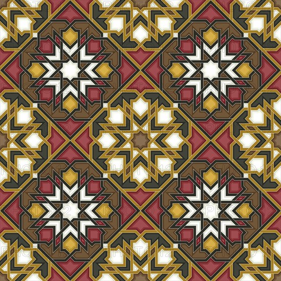 Islamic geometric seamless vector pattern