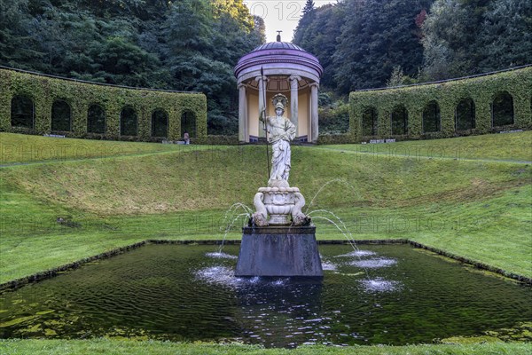 Historic baroque gardens in Kleve, from the 17th century, amphitheatre on the Springenberg, statue