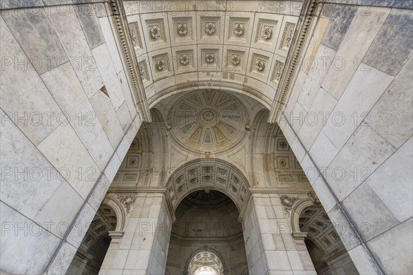 Zwinger Palace, Ceiling of the Semper gallery, Dresden, Saxony, Germany, Europe