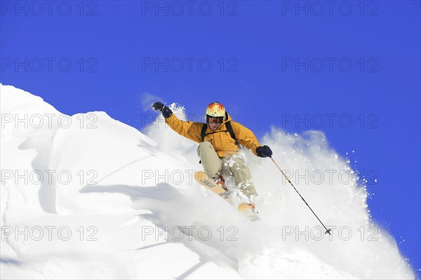 Skiers in action, Austria, Europe