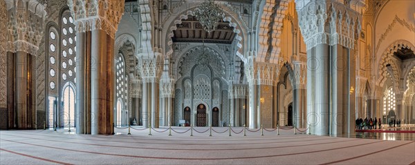 Mosque Hassan II Interior Panorama Casablanca Morocco