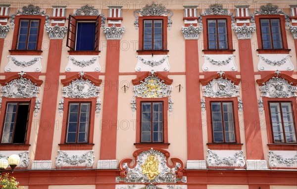 Former Jewish merchant's house on the market square in Cheb, Cheb, Egerland, Czech Republic, Czech
