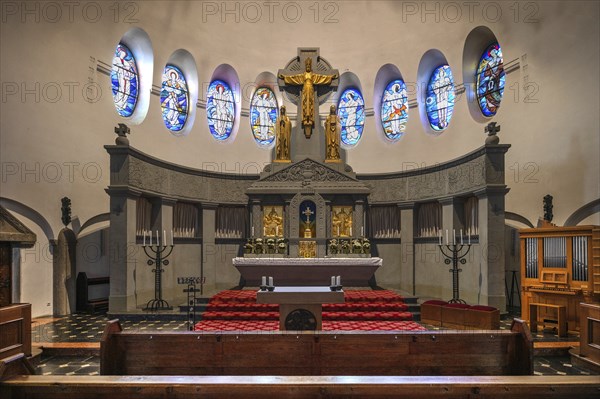 Chancel of St Otto's Church, built from 1912 to 1914 in Art Nouveau style, SiechenstraÃŸe 61,