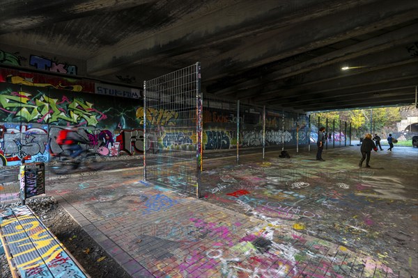 The Nordbahntrasse, a cycle path, footpath, on a former 22 km long railway line, along the