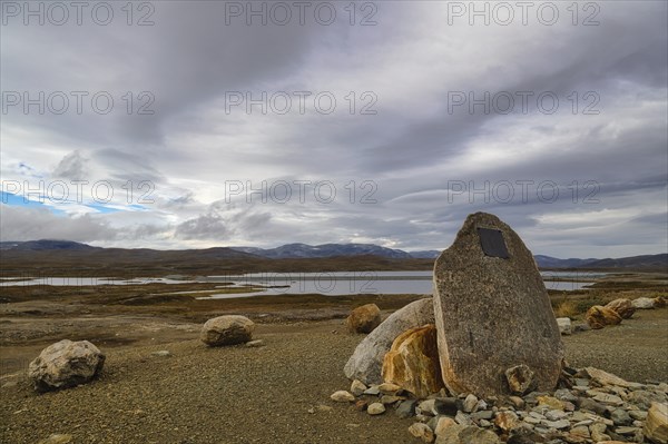 A view of the wild tundra landscape of the Stekenkokk plateau in Swedish Lapland, Sweden, Europe