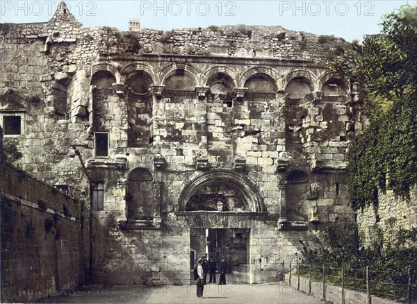 Spalato, Porta Aurea, today Split in Croatia, around 1890, Historical, digitally restored
