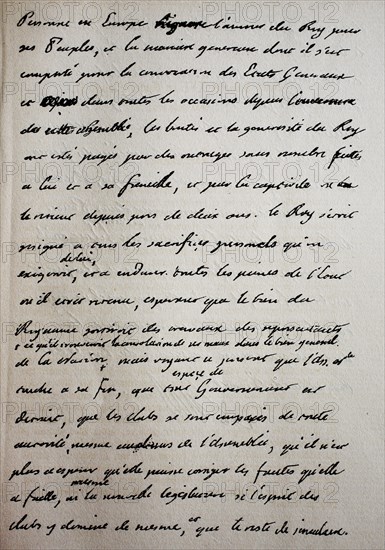 Handwritten letter from King Louis XVI, July 1791, to Emperor Leopold II, historical, digital
