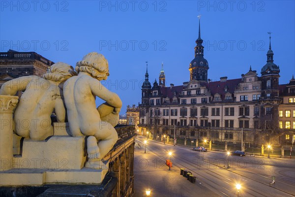 Residential Palace in Sophienstrasse, Dresden, Saxony, Germany, Europe