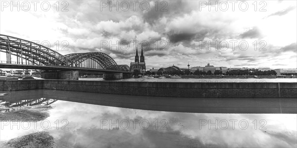 Hohenzollern Bridge, Cologne Cathedral, Central Station and Musical Dome, Cologne, North