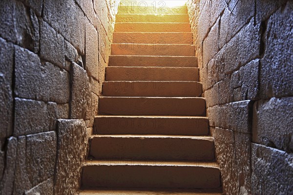 Tigray region, stone steps, tombs of King Kaleb and Gebre Maskal, north-east of the city of Axum,