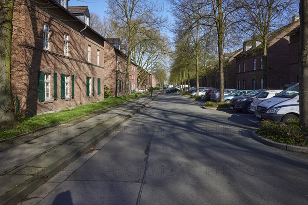WallstraÃŸe housing estate with former workers' houses of the Nordstern colliery in Gelsenkirchen,