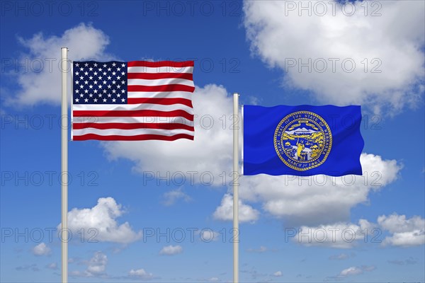 The flag of the USA and Nebraska, Studio