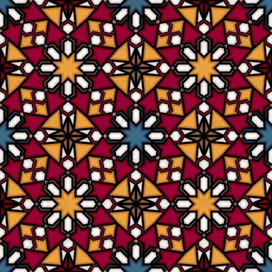 Islamic geometric seamless vector pattern
