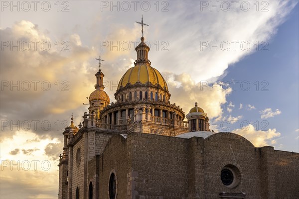 Central Mexico, Aguascalientes catholic churches, colorful streets and colonial houses in historic