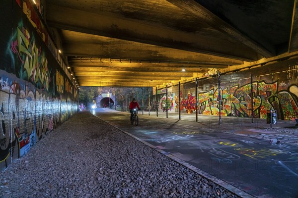 The Nordbahntrasse, a cycle path, footpath, on a former 22 km long railway line, along the