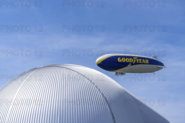 The Zeppelin NT, newly stationed at Essen/Mülheim Airport, undertakes sightseeing flights over the