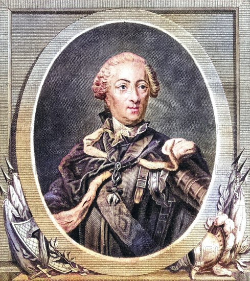 Louis XV alias Louis the Well-Beloved, French Louis Le Bien-Aime, 1710-1774, King of France from