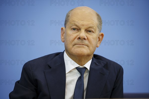 Olaf Scholz (SPD), Federal Chancellor, presents the 2025 budget at the BPK. Berlin, 05.07.2024.
