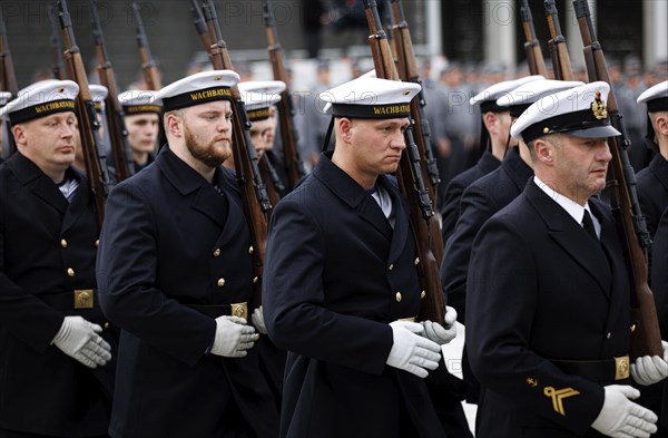Marines of the guard battalion, photographed during the final roll call of the Bundeswehr missions