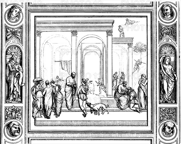 Bronze door by Lorenzo Ghiberti, 14th and 15th century, Italian artist from Florence, Italy,