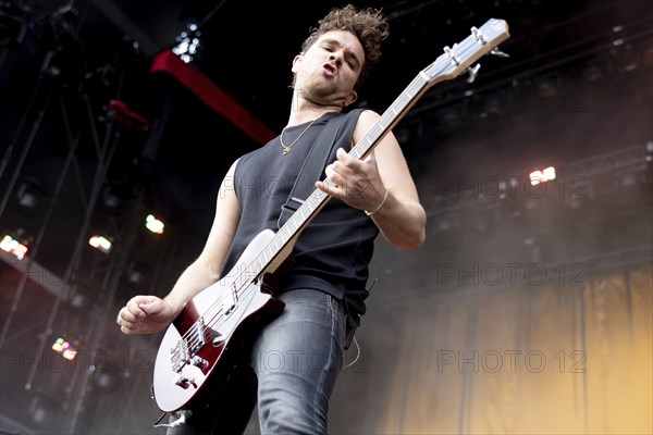 Adenau, Germany, 7 June 2024: Royal Blood (Mike Kerr, vocals, bass) play at Rock am Ring. The