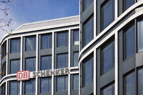 Company logo on the DB Schenker branch on KruppstraÃŸe in Essen, Ruhr area, independent city, North