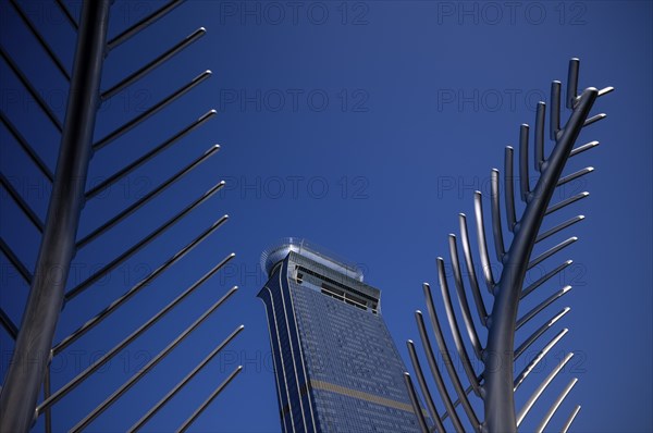 Artificial palm trees made of steel, Hotel St. Regis The Palm with viewing platform The View At The